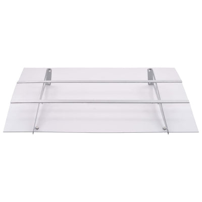 Vidaxl Port Canopy 120x90 cm in policarbonato d'argento e trasparente