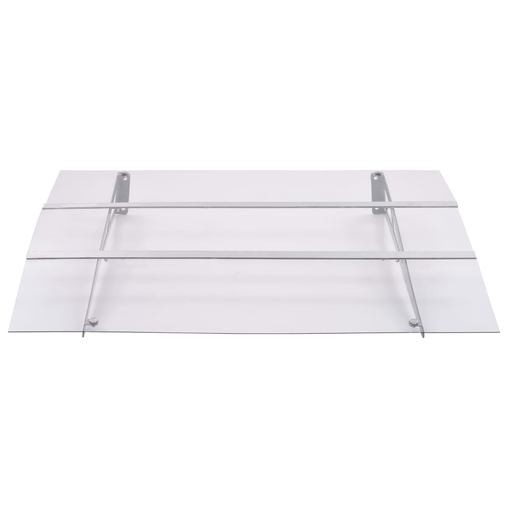 Vidaxl Port Canopy 120x90 cm in policarbonato d'argento e trasparente