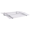 Marquesina para puerta Vidaxx 150x90 cm pet color plateado y transparente