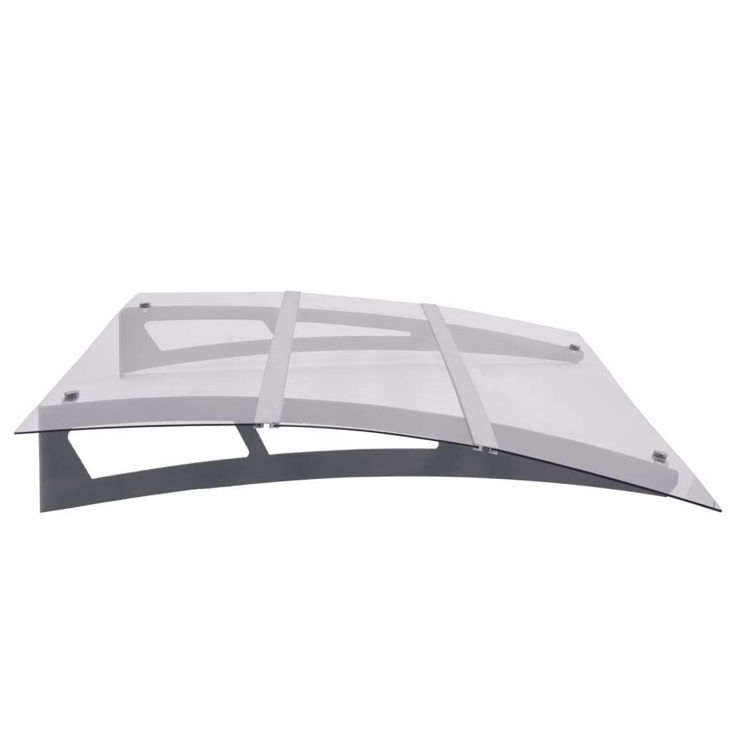 Marquesina para puerta Vidaxx 150x90 cm pet color plateado y transparente