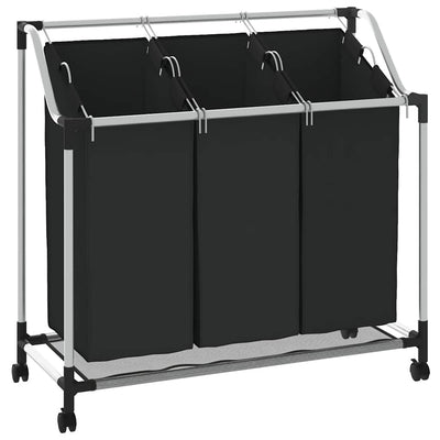 Vidaxl Wass Sourter con 3 baschi stal nero