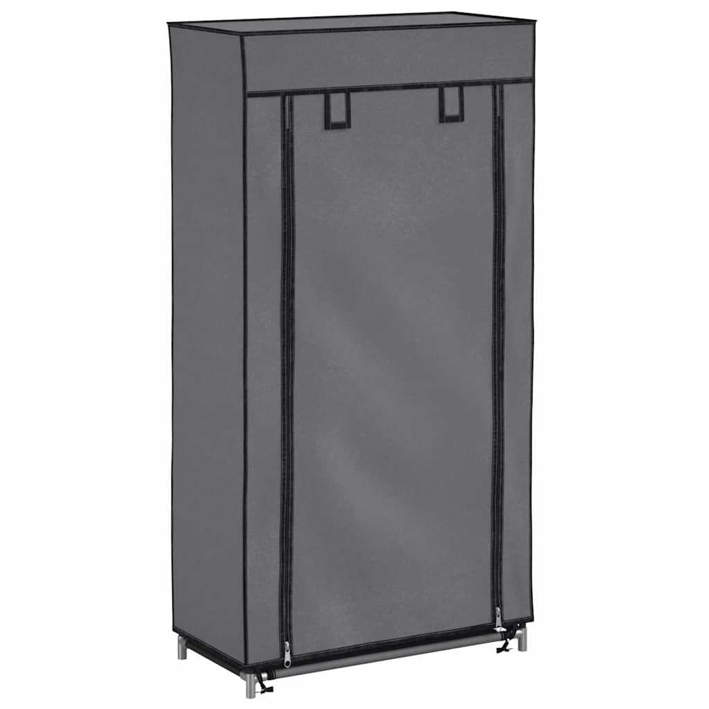 Gabinete de zapato Vidaxl con cubierta 58x28x106 CM Fabric Gray