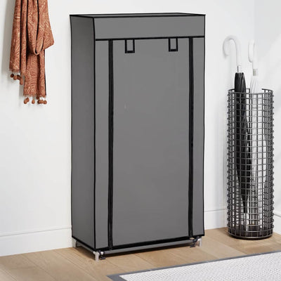 Vidaxl armadio da scarpe con copertura 58x28x106 cm tessuto grigio