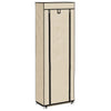 Vidaxl schoenenkast met hoes 57x29x162 cm stof crème
