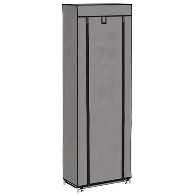 Gabinete de zapato Vidaxl con cubierta 57x29x162 CM Fabric Gray