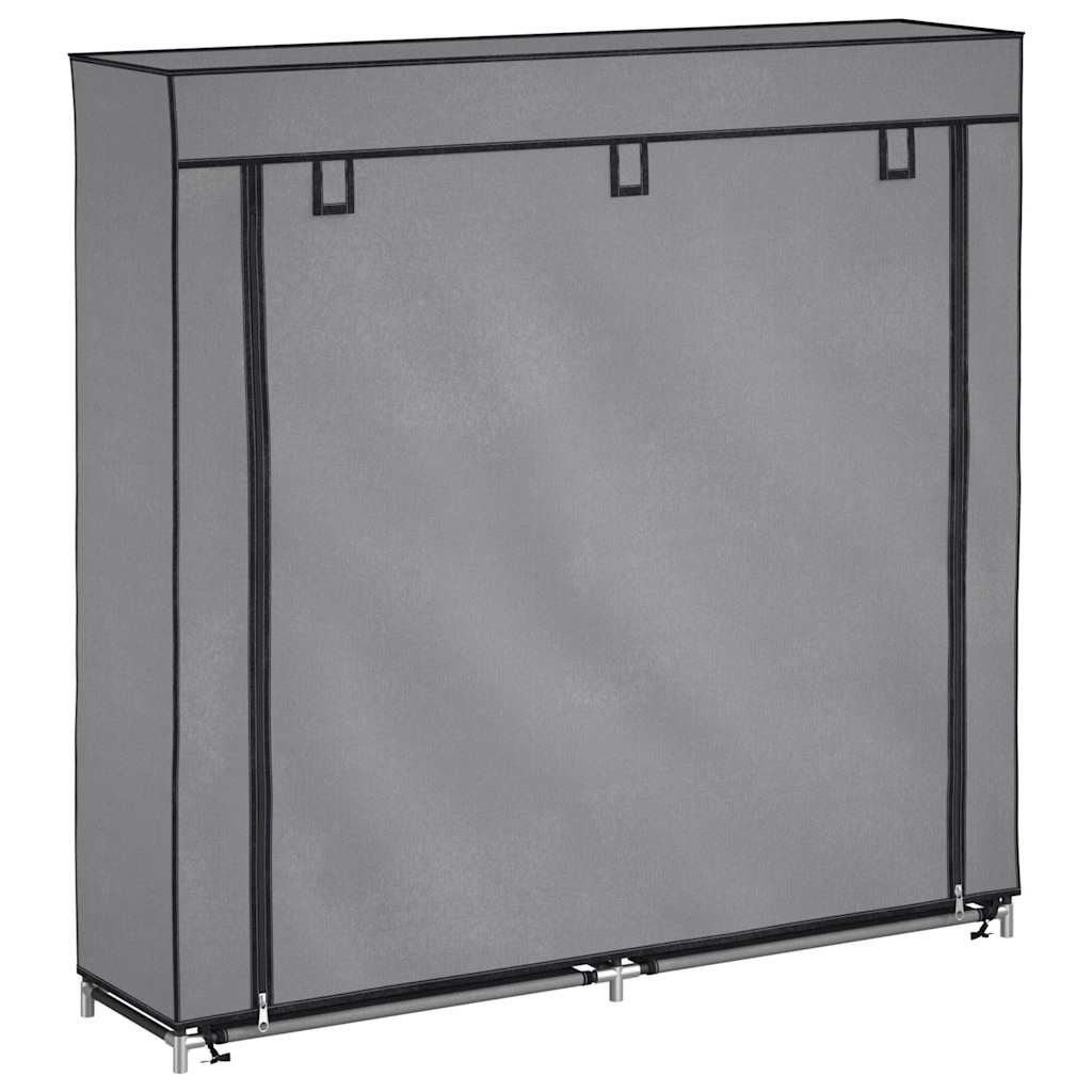 Gabinete de zapato Vidaxl con cubierta 115x28x110 cm de tela gris