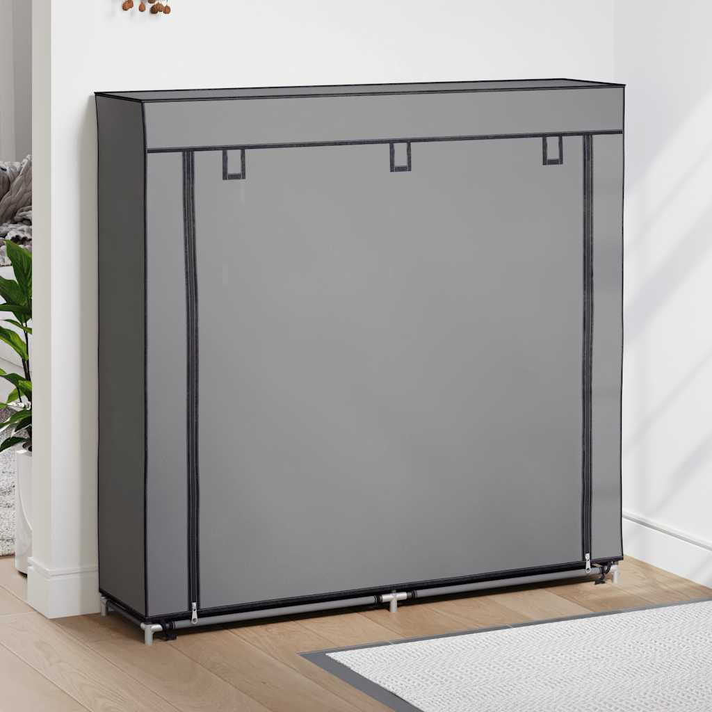 Gabinete de zapato Vidaxl con cubierta 115x28x110 cm de tela gris
