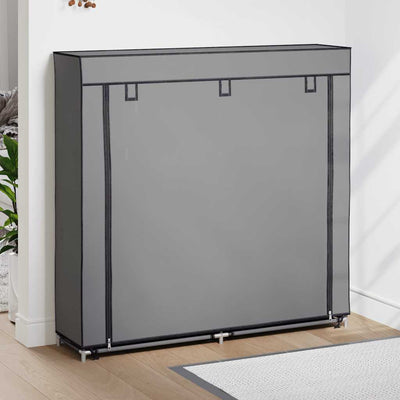 Gabinete de zapato Vidaxl con cubierta 115x28x110 cm de tela gris