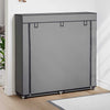 Vidaxl schoenenkast met hoes 115x28x110 cm stof grijs