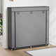 Vidaxl schoenenkast met hoes 115x28x110 cm stof grijs
