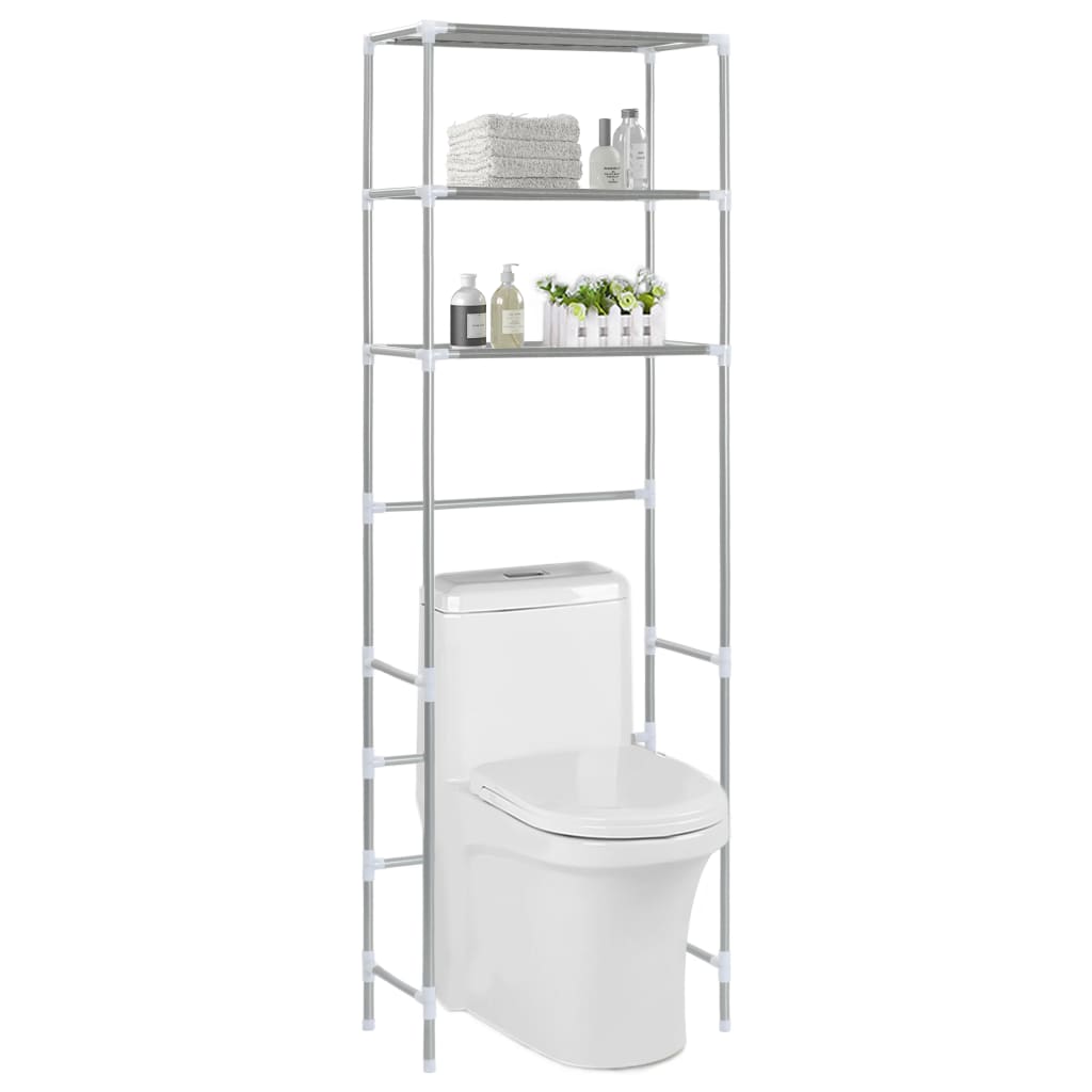 Vidaxl Storage Rack para 3 capas de arriba 53x28x169 cm de color plateado