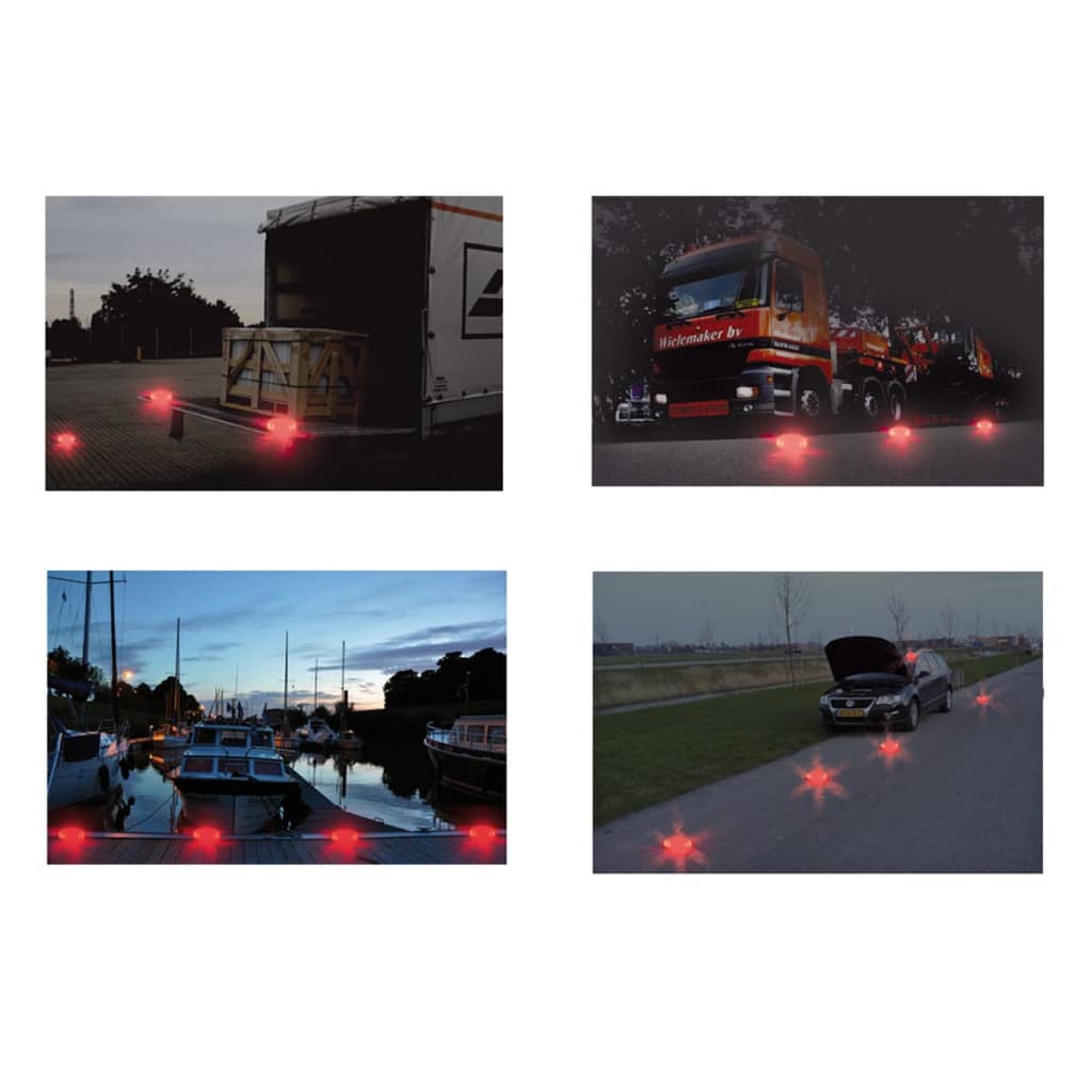 Discos de advertencia de Proplus con 16 LED 2 St Orange