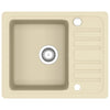 Vidaxl gootsteen enkele bak graniet beige