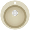 Vidaxl gootsteen enkele bak rond graniet beige