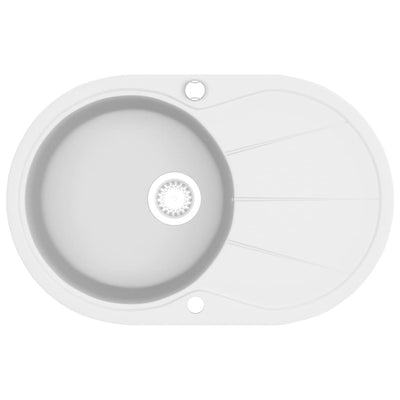 Vidaxl Lavello ciotola singola di granito ovale
