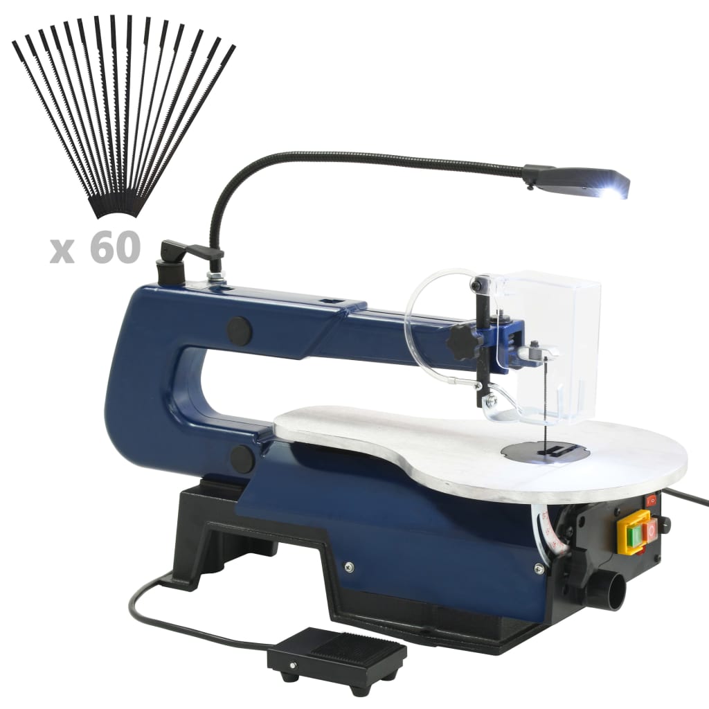 Vidaxl Miggull Macchina segale elettrica con pedale e luce a LED 125 W