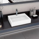 Vidaxl Washbasin 60x38x11 CM Mineral fundido de mármol fundido blanco