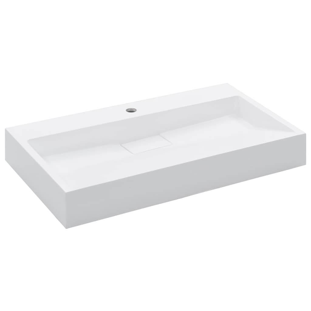 Vidaxl Washbasin 80x46x11 cm Mineral Cash Cash White