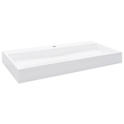 Vidaxl Washbasin 100x46x11 cm Minerale Caschi di marmo Bianco