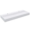 Vidaxl wastafel 120x46x11 cm mineraal gegoten marmer gegoten wit