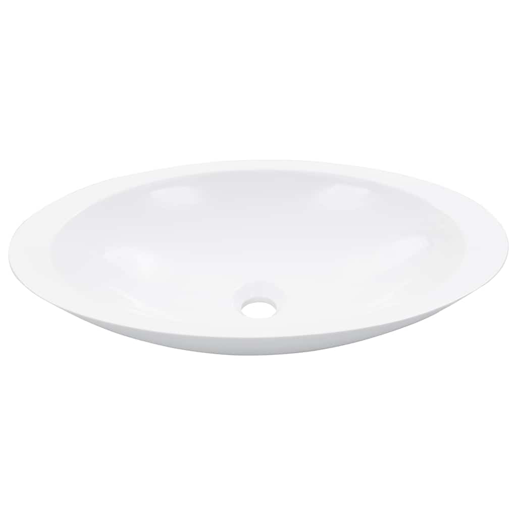 Vidaxl Washbasin 59.3x35.1x10.7 cm de mármol mineral fundido blanco