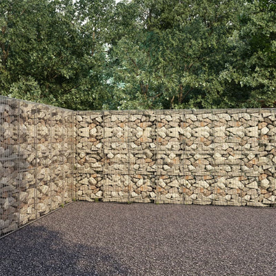 Muro de Vidaxl Schanskorf con tapas 900x50x200 cm de acero galvanizado