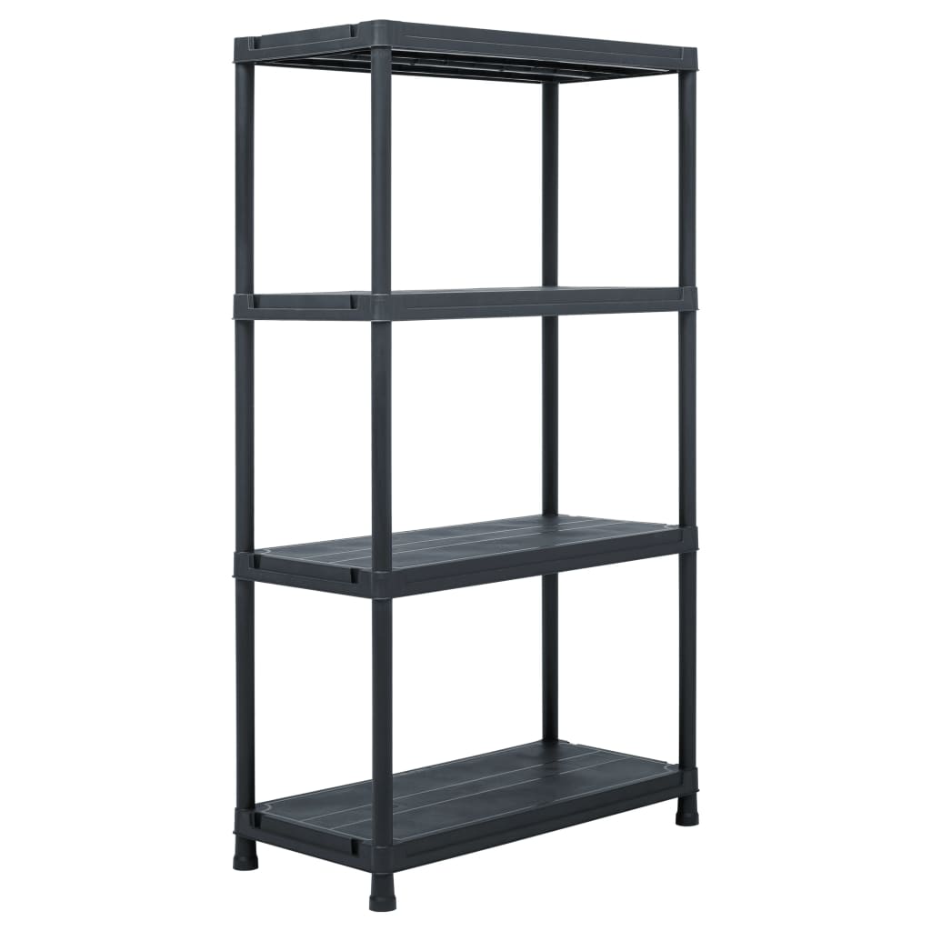 Scaffali Vidaxx 2 pezzi 60x30x138 cm in plastica nera
