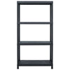 Vidaxx estanterías de almacenamiento 2 piezas 60x30x138 cm plástico negro