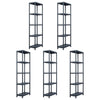 Rack di archiviazione Vidaxl 5 pezzi 125 kg 60x30x180 cm di plastica nero