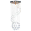 Lampada a soffitto Vidaxl con perle di cristallo a spirale g9 color argento