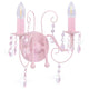 Lampada a parete Vidaxl con perline 2 x E14 rosa