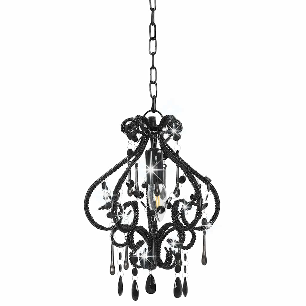 Lampada a soffitto Vidaxl con perline attorno a E14 Black