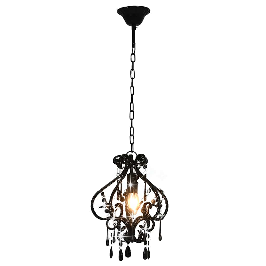 Lampada a soffitto Vidaxl con perline attorno a E14 Black