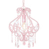 VidaXL Plafondlamp met kralen rond E14 roze