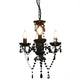 Candelier Vidaxl con cuentas alrededor de 3xe14 Negro