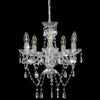 Candelier Vidaxl con cuentas de cristal alrededor de 5xe14 de color plateado