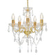 Candelier Vidaxl con cuentas de cristal alrededor de 5xe14 de color dorado