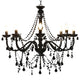 Vidaxl lampadario con perline 8xe14 nero