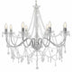 Vidaxl lampadario con perline 8xe14 color argento