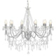 Vidaxl lampadario con perline 12xe14 color argento