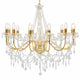 Vidaxl lampadario con perline 12xe14 color oro