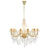Vidaxl lampadario con perline 12xe14 color oro