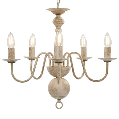 Candelier Vidaxl 5xe14 White antiguo