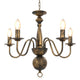 Vidaxl Chandelier 5xe14 Antiques nero