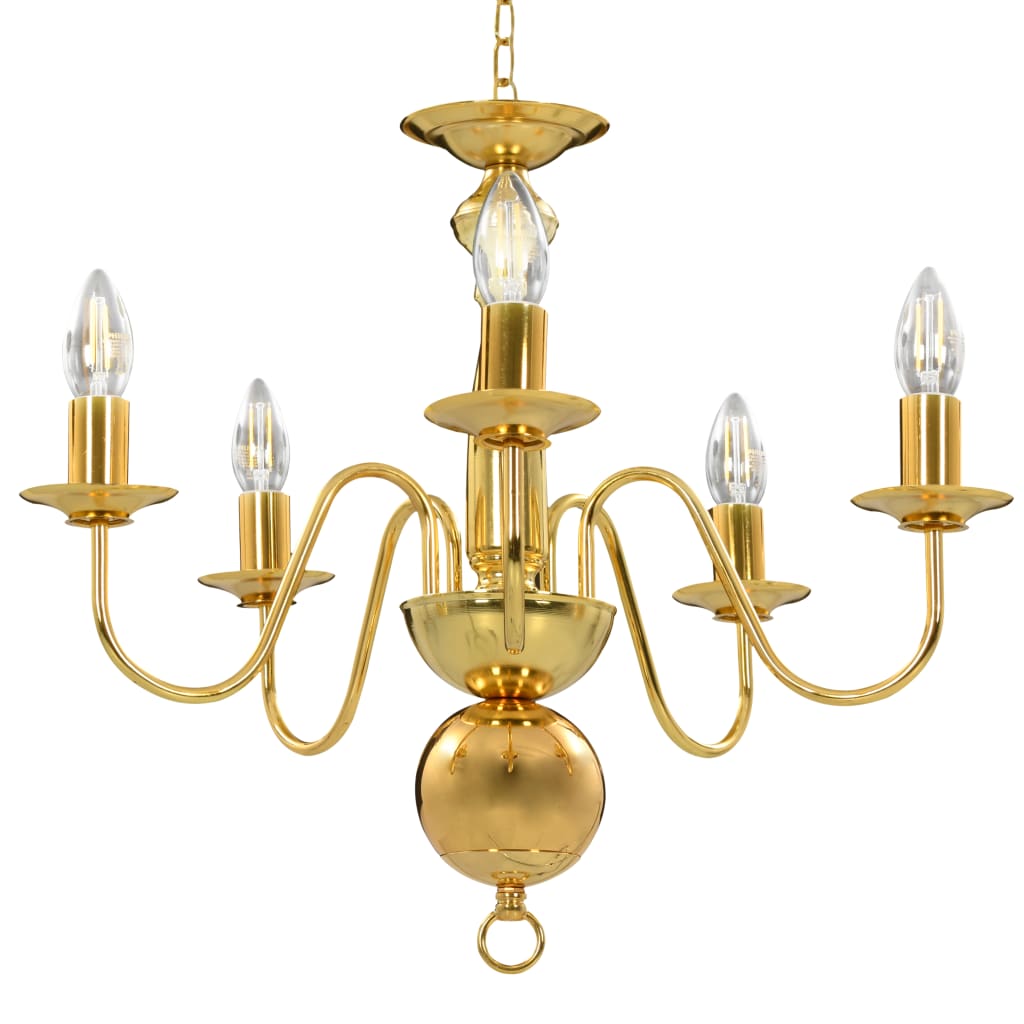 Candelier de Vidaxl 5xe14 color de oro