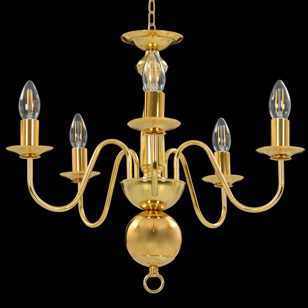 Candelier de Vidaxl 5xe14 color de oro