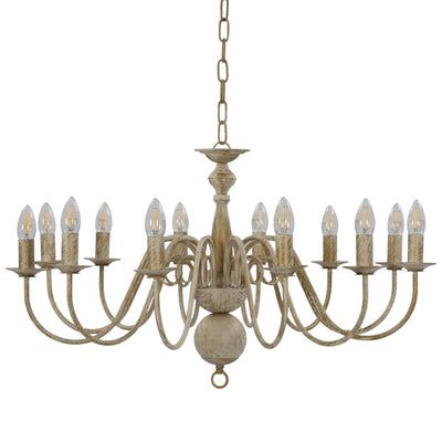 Candelier Vidaxl 12xe14 White antiguo