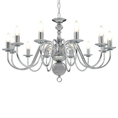VidaXL chandelier 12xe14 silver colored