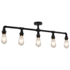 Vidaxl Lampada a soffitto 5xe27 nero