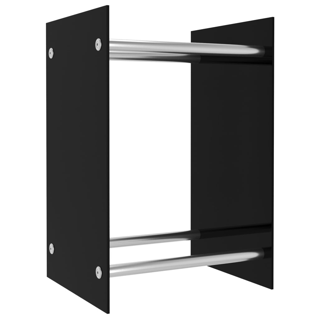 Vidaxl camino 40x35x60 cm vetro nero